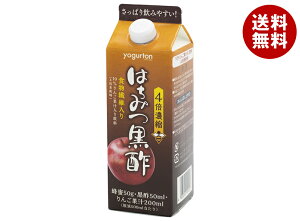 ヨーグルトン乳業 はちみつ黒酢 4倍濃縮 500ml紙パック×15本入×(2ケース)| 送料無料 酢 酢飲料 ハチミツ