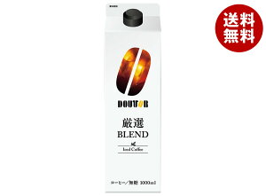 ドトールコーヒー 厳選ブレンド 1000ml紙パック×6本入×(2ケース)| 送料無料 珈琲 アイスコーヒー 無糖 紙パック