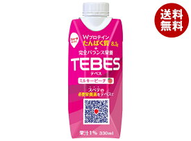 スジャータ テベス ピーチ 330ml紙パック×12本入｜ 送料無料 ジュース ピーチ 桃 プロテイン タンパク質 TEBES