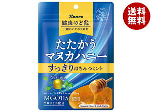 カンロ 健康のど飴たたかうマヌカハニー すっきりはちみつミント 80g×6袋入×(2ケース)| 送料無料 お菓子 あめ キャンディー のど飴 蜂蜜