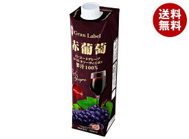 スジャータ 赤葡萄(濃縮還元) 1000ml紙パック×6本入×(2ケース)｜ 送料無料 果実飲料 グレープ 紙パック ぶどう 1L 1l 100％