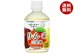 伊藤園 ニッポンエール 長野県産りんご三兄弟 280gペットボトル×24本入| 送料無料 リンゴジュース 果物 フルーツ