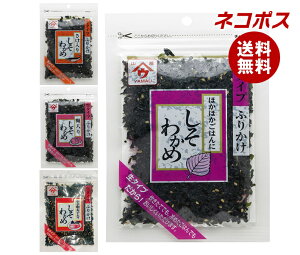ネコポス 魚の屋 しそわかめ 詰め合わせセット 50g袋×4(4種×1)袋入| 全国送料無料 ふりかけ わかめ しそ 紫蘇