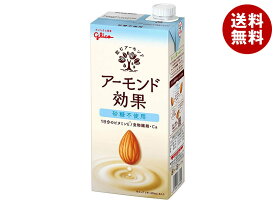 グリコ乳業 アーモンド効果 砂糖不使用 1000ml紙パック×6本入×(2ケース)｜ 送料無料 紙パック アーモンド飲料 栄養機能食品