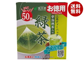 [ポイント5倍！3/26(木)1時59分まで全品対象エントリー&購入]国太楼 お徳用 宇治抹茶入り緑茶三角ティーバッグ50P 100g(50P)×6袋入｜ 送料無料 茶 お茶 緑茶 ティーバッグ