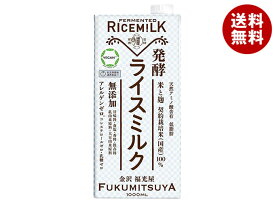 福光屋 発酵ライスミルク 1000ml紙パック×6本入｜ 送料無料 米 米麹 醗酵 無添加 コレステロールゼロ 1l 1L