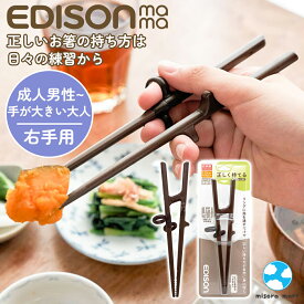 エジソンのお箸3 右手用 大人のためのお箸 正しく持てる 手の大きい方 成人用 EDISON