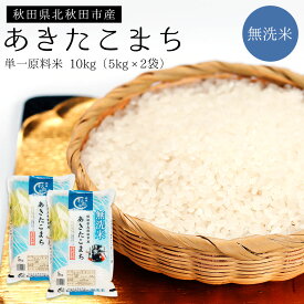 令和7年産 秋田県産 あきたこまち 無洗米 10kg（5kg×2袋） お米 北秋田市産 単一原料米 ブランド米 大粒 国産米