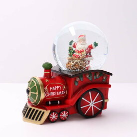 スノードーム オルゴール 光る サンタ ツリー テディベア Snow Globe Train Christmas Xmas 大きい