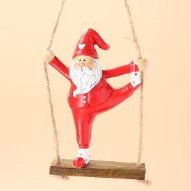 オーナメント クリスマス 吊り下げ サーカスサンタ インテリア 雑貨 サンタクロース オブジェ バネ付き かわいい おしゃれ 3種類 揺れる 店舗 装飾 玄関 ギフト プレゼント