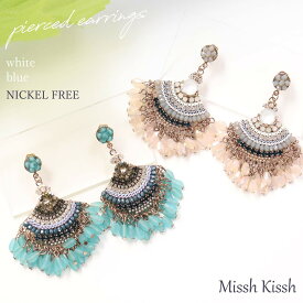 ピアス 揺れる レディース ニッケルフリー 金属アレルギー 対応 エスニック アジアン 豪華 大人 かわいい 両耳 誕生日 プレゼント ギフト 女性 20代 30代 40代 母の日