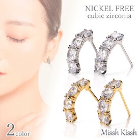 ピアス ライン アレルギー対応 ニッケルフリー キュービックジルコニア 1粒 シンプル トラベルジュエリー ジルコニア 華奢 高見え フォーマル オフィス アクセサリー 自分用 プレゼント レディース 母の日 ホワイトデー シルバー ゴールド