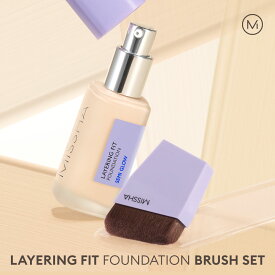 【Point10倍 6/11 1:59まで】ブラシ付セット MISSHA公式 ミシャ レイヤリング フィット ファンデーション 全3色 35mL SPF38/PA++