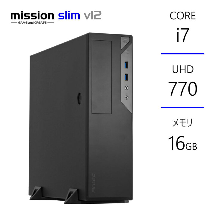 楽天市場】スリムPC Core i7-12700 メモリ16GB SSD500GB B760 グラボ 