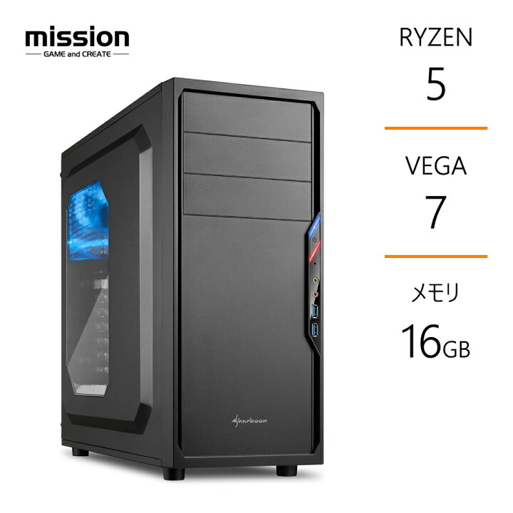 楽天市場】デスクトップPC Ryzen5 5500GT メモリ16GB SSD1TB B550 