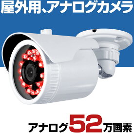防犯カメラ アナログ 信号 高画質 52万画素 屋外 2.8mm PIXELPLUS社製センサー採用 広角 家庭用 有線 小型 防水 夜間撮影 赤外線 暗視 駐車場 車庫 業務用 撮影 レンズ 車上荒らし