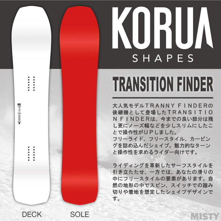 楽天市場】【早期予約特典あり】24-25 KORUA SHAPES TRANSITION FINDER 