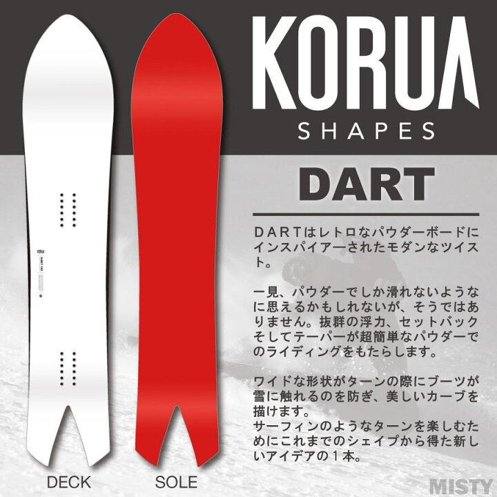 楽天市場】24-25 KORUA SHAPES DART (コルアシェイプス ダート) [Float 