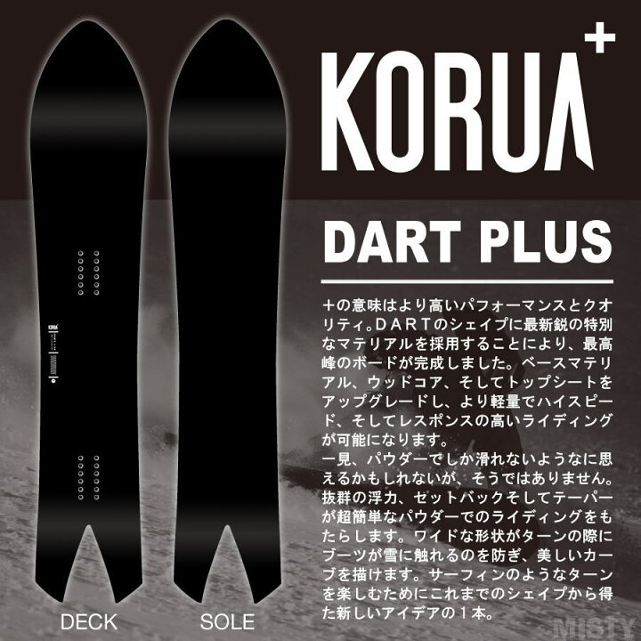 楽天市場】【早期予約特典あり】24-25 KORUA SHAPES DART PLUS (コルア 