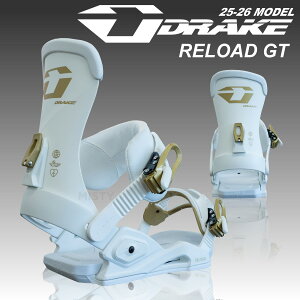 【早期予約開始】25-26 ドレイクバインディング DRAKE リロードジーティー RELOAD GT -WHITE- 中川智貴モデル (スノーボード フリースタイル グラトリ)【送料無料】【代引手数料無料】【正規品】