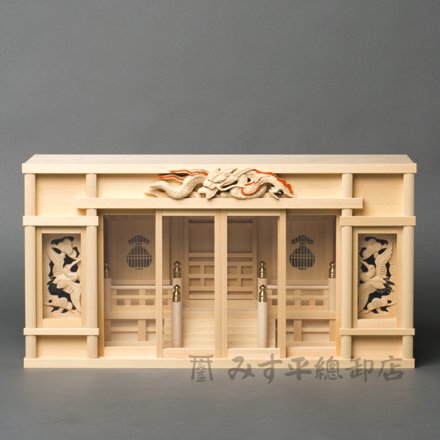箱宮(彫刻付高欄引戸付 一枚) 間口 2尺 日本製 国産 職人手作り