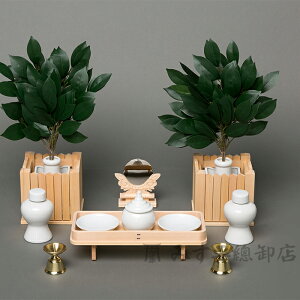 神具セット 玉垣型(並)神棚 モダン デザイン シンプル 高級神棚 お宮 御宮 木曽桧 桧 日本製 国産 職人手作り