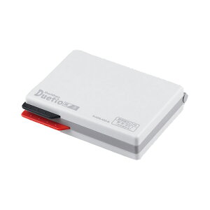 【普通紙・和紙用】シヤチハタ デュエットスタンプ台 エコス HFW-2EC 黒スタンプ台+赤スタンプ台