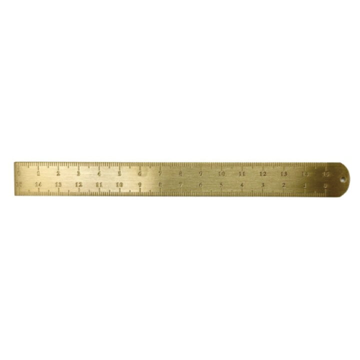 楽天市場 Point 真鍮定規 15cm定規brass Ru ポイント 三田三昭堂