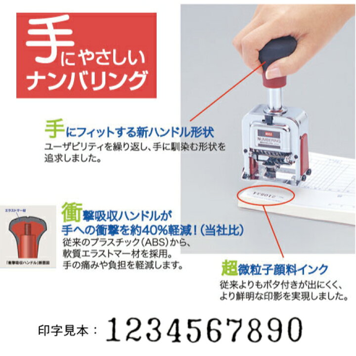 楽天市場】【送料込み】マックス ナンバリング 10桁7様式 MAX NR-1007 