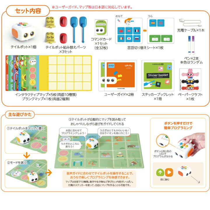 楽天市場】くもん テイルボット プロセット おしゃべりロボット