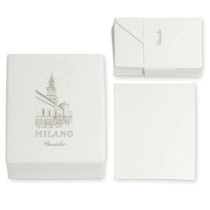 �yPineider�z�s�l�C�_�[�@MILANO 50���̎���50���̕����̃��^�[�Z�b�g �z���C�g�@���������@���b�s���O����Box of 50 cards + 50 envelopes A5 14.8×21