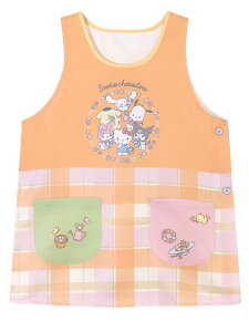 \店内全品対象のマラソンクーポン配布中!/【メール便送料無料!】 エプロン 保育士 キャラクター プリント仕様 サンリオ マイメロディ クロミ M-L