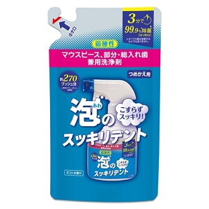 泡のスッキリデントスプレー替えパウチ(270mL) 泡デントスプレー 替えパウチ 洗浄フォーム 入れ歯ケア 泡状洗浄 嫌な臭い対策 スプレータイプ 使いやすい衛生管理 毎日の口腔ケア 快適な