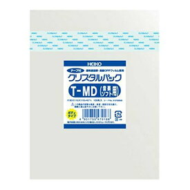 HEIKO OPP袋 クリスタルパック T-MD (音楽ソフト用) (テープ付きボディタイ) 100枚/62-0995-65