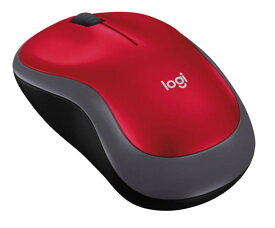 Logitech M185 ワイヤレス光学マウス 2.4GHz レッド (910-003635)