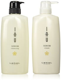 ルベル イオ セラム クレンジング シャンプー 600mL &amp; クリーム トリートメント 600mL セット Lebel iau SERUM