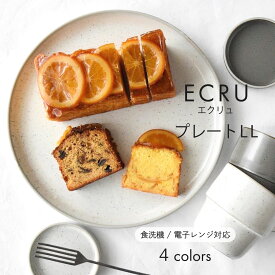【300円OFFクーポン】 プレートLL シェアプレート 大皿 ECRU エクリュ 食器 見谷陶器 迎春 お正月 ワンプレート モーニング クリスマス おもてなし 平たいプレート カフェ風 サラダ ケーキ 誕生日 美濃焼 陶器 器 うつわ プレゼント 贈り物 母の日 食洗器対応 電子レンジ対応