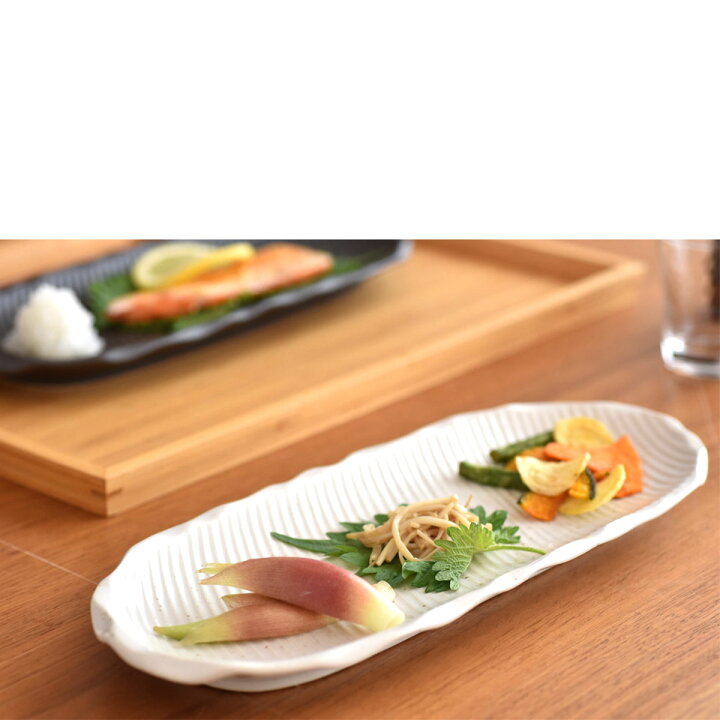 楽天市場】【300円OFFクーポン】オーバルL さんま皿 楕円皿 モノクロ 