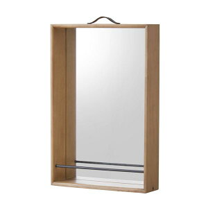 簡易 ドレッサー 化粧台 幅40cm 箱型 取っ手付き 木製 5mm強化ミラー スチール 本革 BOXミラー ベッドルーム 寝室 鏡 スタンドミラー