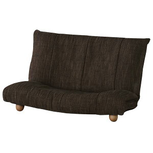 ローソファー フロアソファー 幅115cm 2人掛け ブラウン 14段階リクライニング 脚付 ハイバックリクライナー グロッソ リビング代引NG