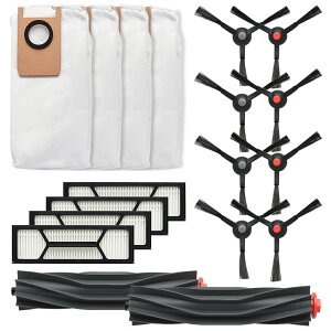 ���[�t�B�[ Robot Vacuum Omni S1 Pro �p �݊������p�[�c14�_�Z�b�g �݊��i�i�_�X�g�o�b�O×4 / �T�C�h�u���V×4 / �t�B���^�[×4 / ��]�u���V×2�j �y����E���� ���͂��s�z