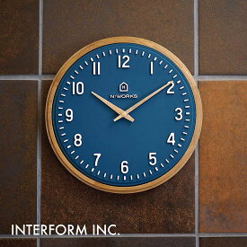 Ekolu エコル ウォールクロック CL-4072 INTERFORM インターフォルム 壁掛け時計 インテリア カジュアル モダン スイープムーブメント 連続秒針 静音 おしゃれ シンプル【沖縄・離島 お届け不可】
