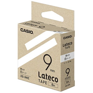 �J�V�I CASIO ���e�R Lateco �l�ߑւ��p�e�[�v 9mm ������ / ���e�[�v XB-9WE