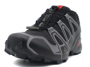 SALOMON [T Xs[hNX3W[eB[GbNX SAebNX]@SPEEDCROSS 3 GTX "GORE-TEX"@BLACK/ASPHALT/FLAME SCARLET (L47731700)