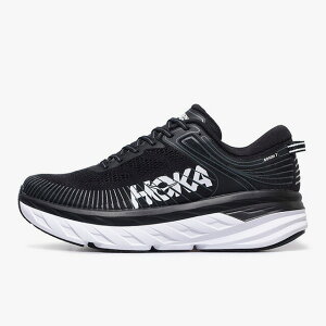 HOKA [�z�J �{���_�C7]�@BONDI 7�@BLACK/WHITE (1110518-BWHT)