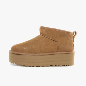 UGG [�A�O �E�B�����Y�N���V�b�N�E���g���~�j�v���b�g�t�H�[��]�@W CLASSIC ULTRA MINI PLATFORM�@CHESTNUT (1135092-CHE)