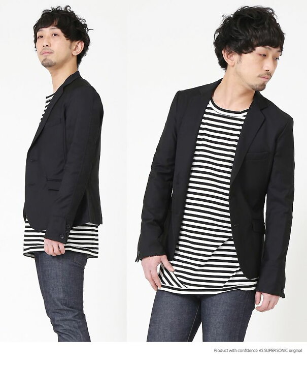 楽天市場】ジャケット テーラードジャケット TR素材ドットカフス  