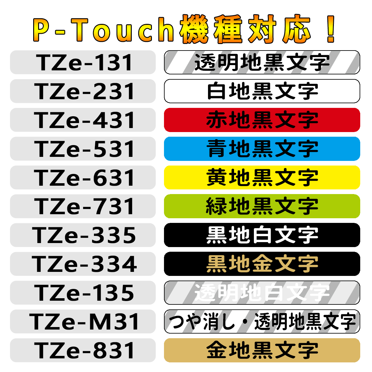 ブラザー用 Tzeテープ 12mm幅X8m巻 ピータッチキューブ 31色自由選択 10個 テープ 互換品 P-Touch用 ピータッチ 互換 互換テープカートリッジ  ラベル・ステッカー | osonh.edu.ba