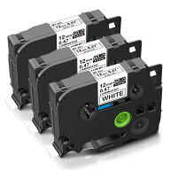 【TZe-231・白地黒文字】3個セット互換品 ブラザー用 Tzeテープ 12mm幅X8m巻 P-Touch用 ピータッチキュー…