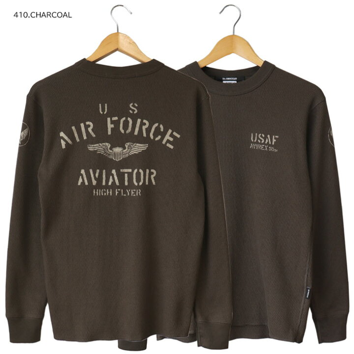 楽天市場】AVIREX アヴィレックス HONEYCOMB WAFFLE USAF L/S T-SHIRT 